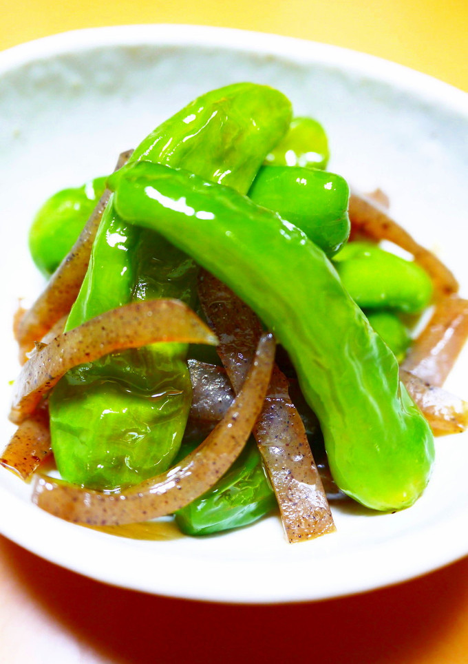 夏野菜！ししとうとこんにゃくdeきんぴら-レシピのメイン写真