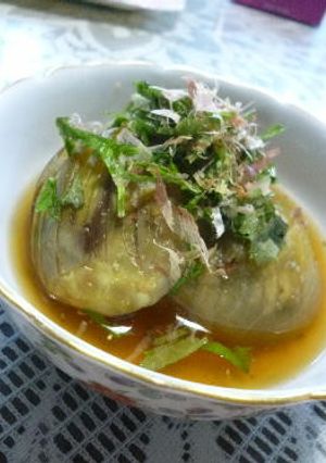蒸し茄子 麺つゆ浸し(隠し味に酢)-レシピのメイン写真