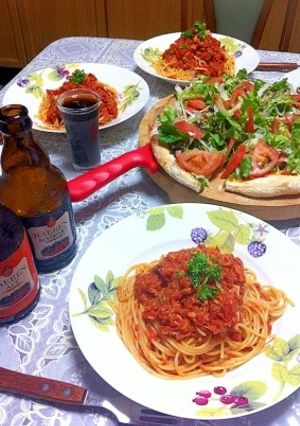 ツナとトマト缶で簡単、美味♪トマトパスタ-レシピのメイン写真