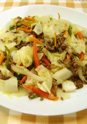 ★挽肉のキャベツたっぷりの＊野菜炒め＊♪-レシピのメイン写真