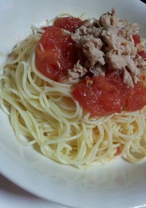 トマトとツナの冷製パスタ-レシピのメイン写真