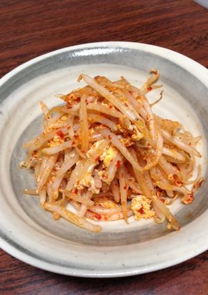 ★ピリ辛★もやしと卵の豆板醤炒め-レシピのメイン写真