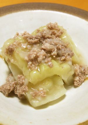 白ゴーヤのそぼろ餡かけ-レシピのメイン写真