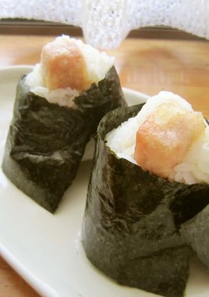 スパムDE天むす-レシピのメイン写真
