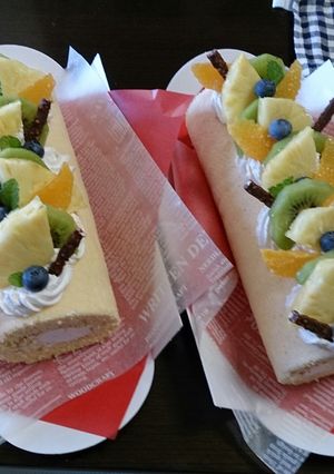 ロールケーキデコレーション~夏~-レシピのメイン写真