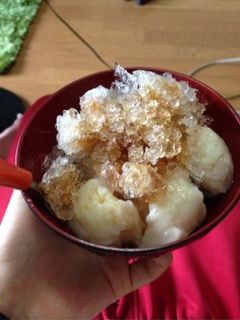 梅シロップで酸味と甘みの絶妙な白玉かき氷-レシピのメイン写真