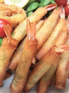 【簡単】海老とバジルのカレー風味春巻き-レシピのメイン写真