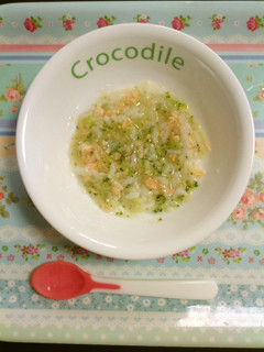 離乳食中期☆サケとブロッコリーのお粥-レシピのメイン写真