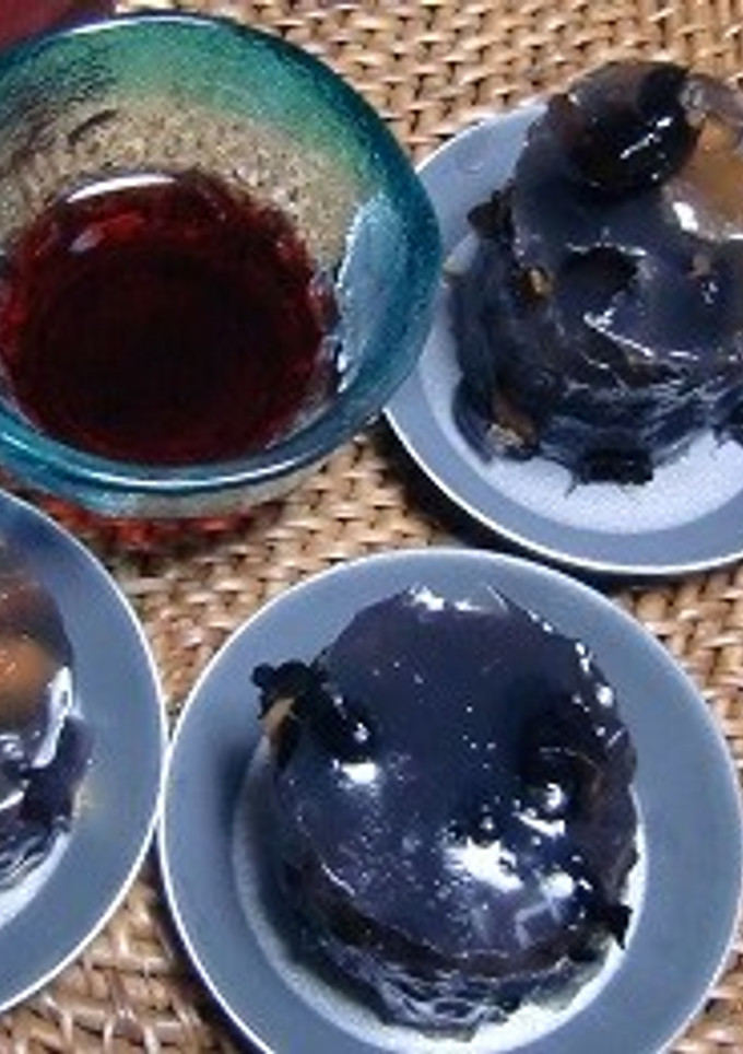 黒豆茶の黒豆で、はちみつ入り寒天を♪-レシピのメイン写真