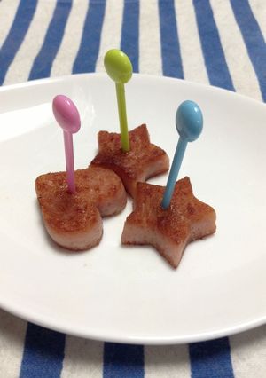 お弁当:星のスパム-レシピのメイン写真