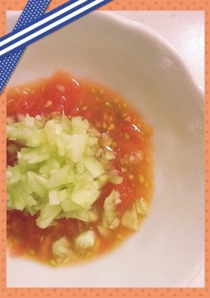 離乳食中期から トマトときゅうりのサラダ-レシピのメイン写真
