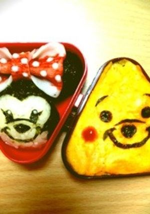 簡単キャラ弁★ディズニー★ミニー・プー-レシピのメイン写真