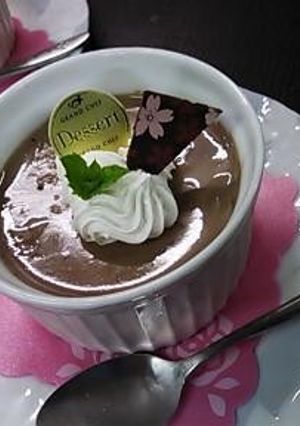 【豆乳チョコプリン(イナアガー使用)】-レシピのメイン写真