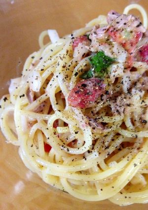 夏は！！凍りトマトとツナの冷製パスタ-レシピのメイン写真