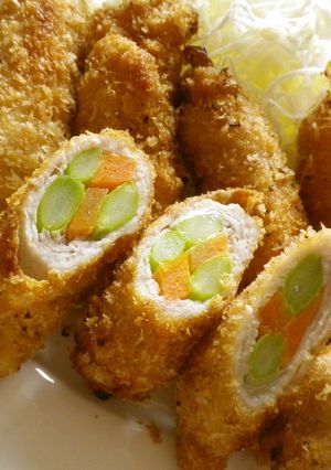 豚ロースの野菜巻きフライ。-レシピのメイン写真