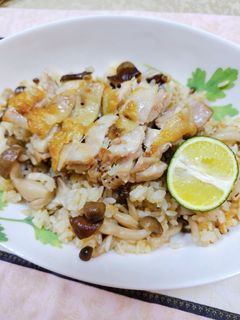 大原千鶴さんの♬鶏とキノコの炊き込みご飯-レシピのメイン写真