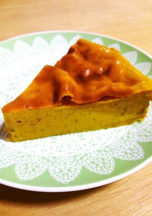 豆腐でヘルシー！簡単かぼちゃプリンケーキ-レシピのメイン写真