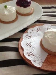 ゼラチンなし★お豆腐レアチーズケーキ-レシピのメイン写真