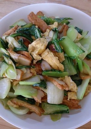 節約？チンゲン菜の中華炒め♪おつまみ♪-レシピのメイン写真