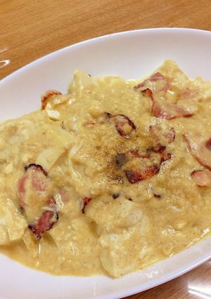 豆豆コンビのヘルシーカルボナーラ-レシピのメイン写真