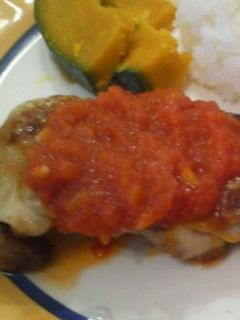 【超簡単】チキンソテー トマトソース添え-レシピのメイン写真