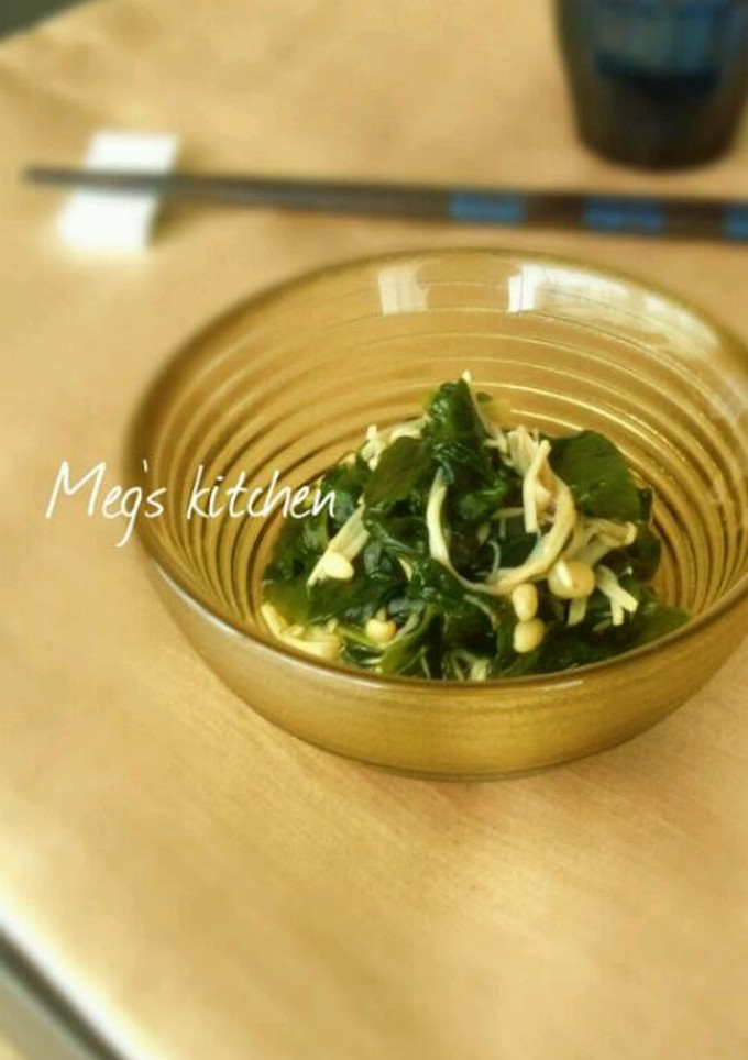超簡単♪わかめとえのきの中華風-レシピのメイン写真