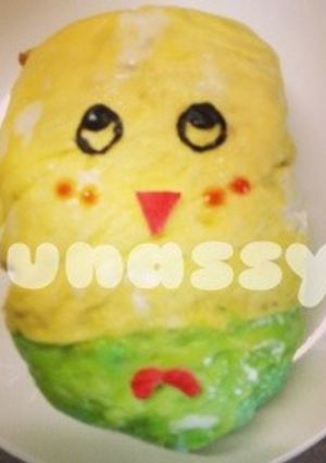ふなっしーのたまごおにぎり-レシピのメイン写真