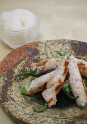 オクラとししとうの肉巻みぞれ添え-レシピのメイン写真