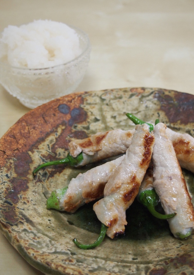オクラとししとうの肉巻みぞれ添え-レシピのメイン写真