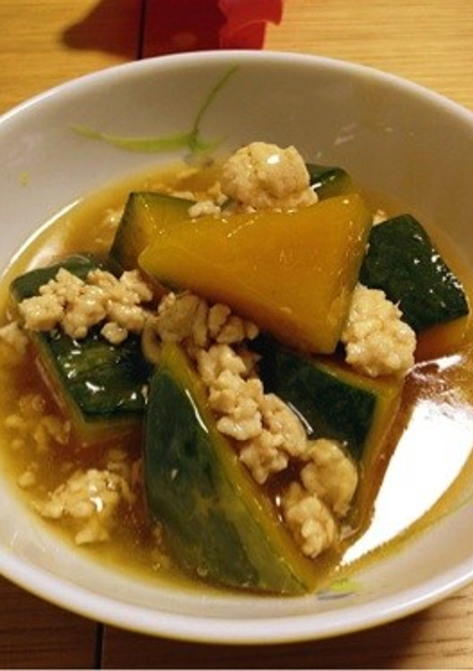 【こういうの】南瓜の鶏そぼろ煮【ええよ】-レシピのメイン写真