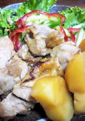 圧力鍋で柔らかチキン 焼き肉のタレ-レシピのメイン写真