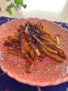 ごぼうの甘辛和え♪♪-レシピのメイン写真