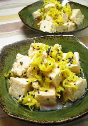 豆菊と豆腐のごま酢和え-レシピのメイン写真