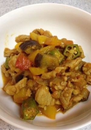 夏バテしないよ!夏野菜と豚肉のカレー煮-レシピのメイン写真