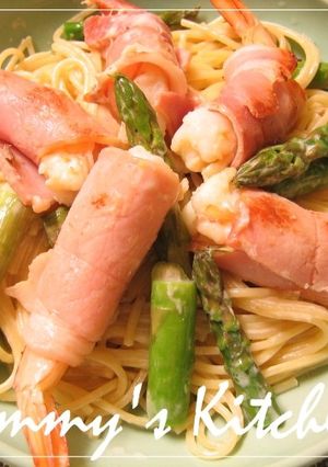 豪華？！な海老とアスパラクリームパスタ-レシピのメイン写真