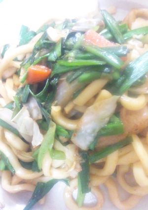 スタミナ栄養満点！ホルモン焼きうどん-レシピのメイン写真