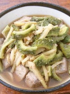 カツオとゴーヤの煮物-レシピのメイン写真