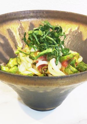 イカとおくらの梅風味丼-レシピのメイン写真