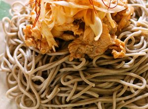 冷でも温でも！ピリ辛肉ねぎそばつけ麺-レシピのメイン写真