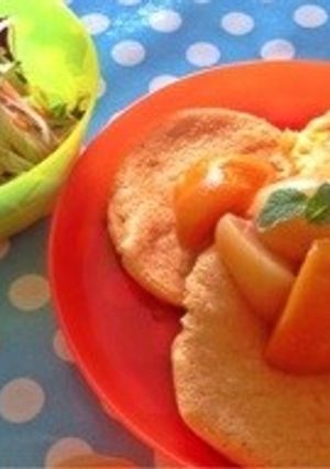 ふわふわしっとりおかずにもなるパンケーキ-レシピのメイン写真