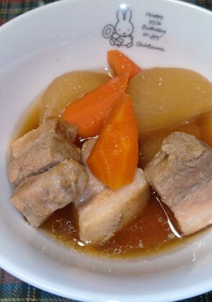 豚バラブロックと大根のやわらか煮♬-レシピのメイン写真