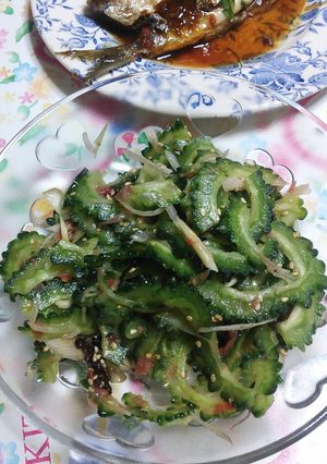 茗荷とゴーヤの梅肉あえ-レシピのメイン写真