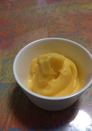 超簡単！フープロで桃缶のジェラート-レシピのメイン写真