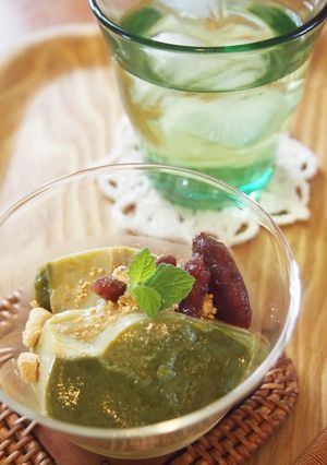 ☆卵乳なし☆ぷるりん抹茶豆乳プリン♪-レシピのメイン写真