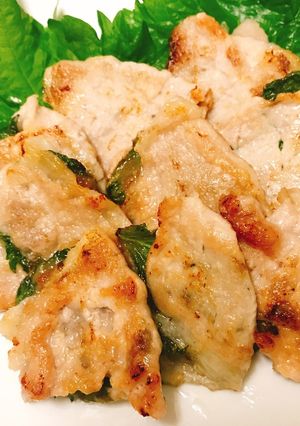 夏のおかずに!豚肉の梅紫蘇はさみ焼き-レシピのメイン写真