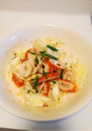 簡単！キャベツとちくわのごま油サラダ-レシピのメイン写真