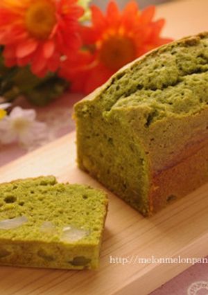 甘露栗を敷きつめた、抹茶のパウンドケーキ-レシピのメイン写真