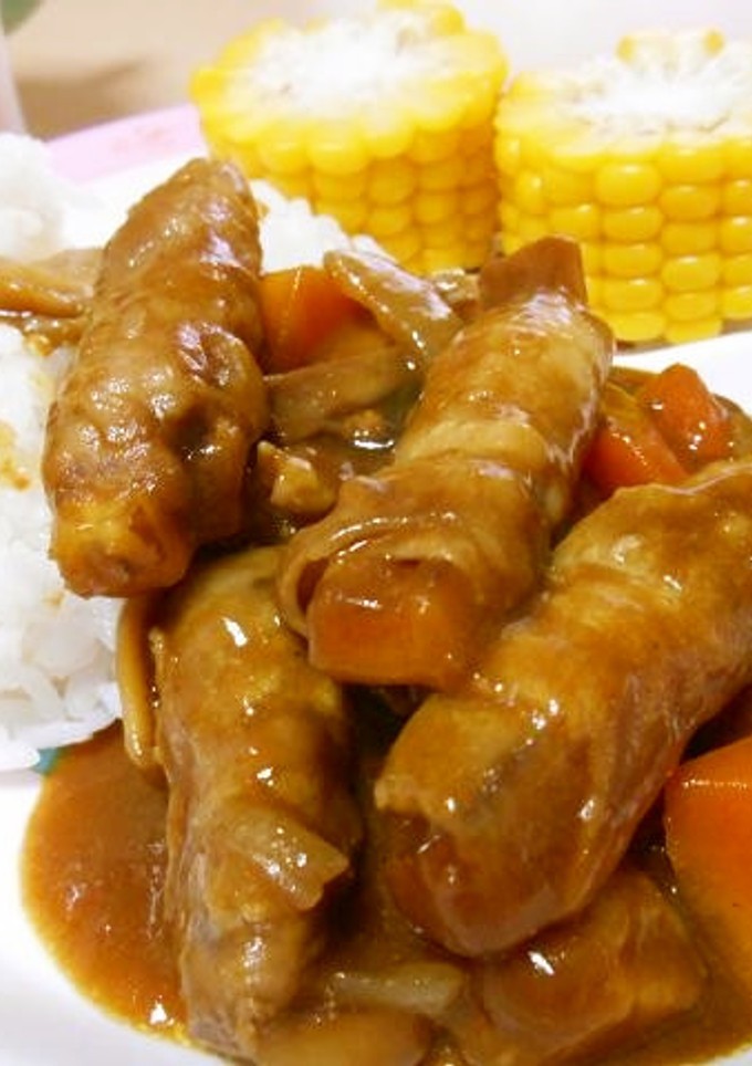 揚げさつま芋の豚巻きカレー-レシピのメイン写真
