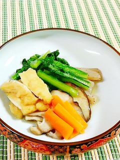 小松菜とこんにゃく・うす揚げの煮物♪-レシピのメイン写真