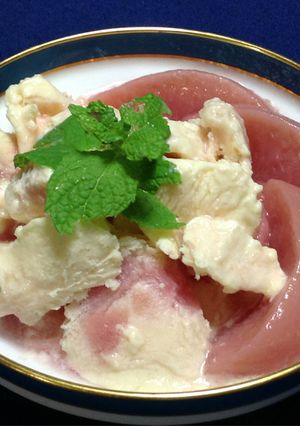 桃のアイスクリーム-レシピのメイン写真
